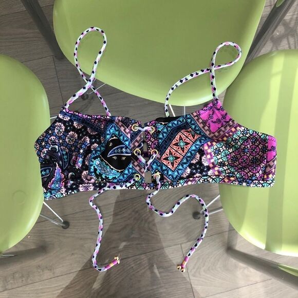 (3/$15) *nwot* victoria’s secret + lace up bikini top - Picture 2 of 7